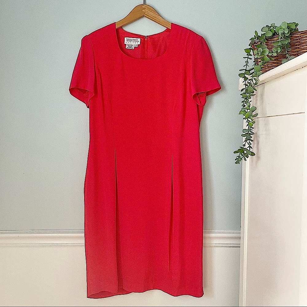Vintage Maggy London Silk Sheath Dress
